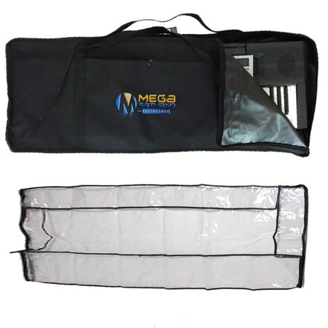 Kit Capa Simples Teclado 5/8 Nylon Grande + Capa Cobertura - Jpgbags Menor preço em Kit Capa Simples Teclado 5/8 Nylon Grande + Capa Cobertura - Jpgbags