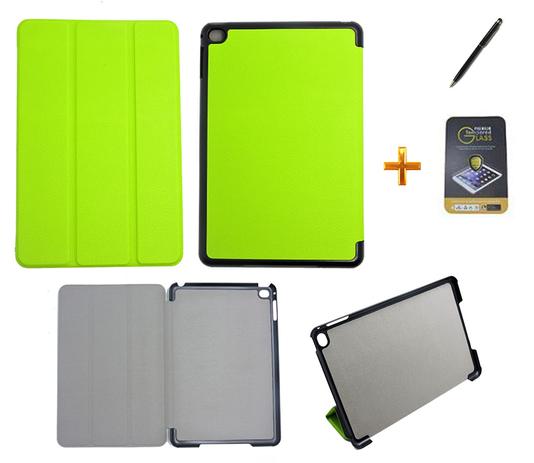 Menor preço em Kit Capa Smart Case para iPad Mini 4 + Película de Vidro + Caneta Touch (Verde) - Skin t18
