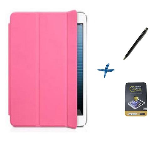 Kit Capa Smart Cover iPad Mini 2/3 Caneta Touch + Película de Vidro (Rosa) - Skin t18 Menor preço em Kit Capa Smart Cover iPad Mini 2/3 Caneta Touch + Película de Vidro (Rosa) - Skin t18