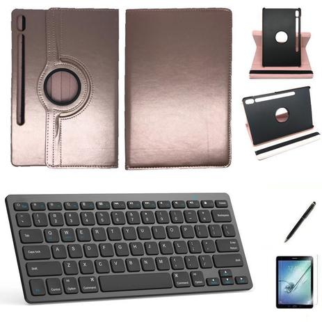 Kit Capa/Teclado/Can/Pel Galaxy Tab S6 T860/T865 10.5 Rose - Global Cases Menor preço em Kit Capa/Teclado/Can/Pel Galaxy Tab S6 T860/T865 10.5 Rose - Global Cases
