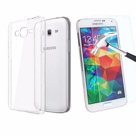 Kit Capa TPU flexível incolor para Galaxy J5 Pro + Película - Maston Menor preço em Kit Capa TPU flexível incolor para Galaxy J5 Pro + Película - Maston