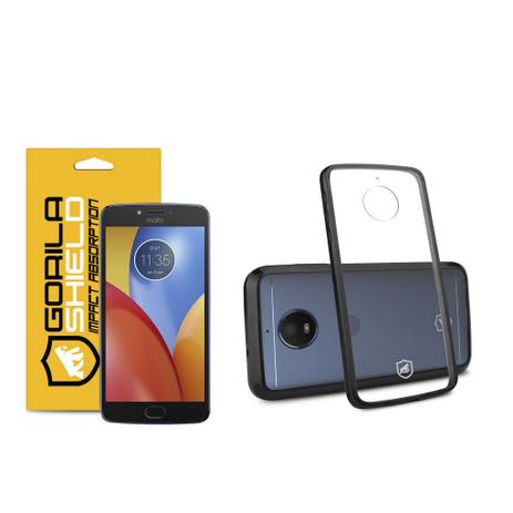 Kit Capa Ultra Slim Air Preta e Película de vidro dupla para Motorola moto E4 Gorila Shield Menor preço em Kit Capa Ultra Slim Air Preta e Película de vidro dupla para Motorola moto E4 Gorila Shield