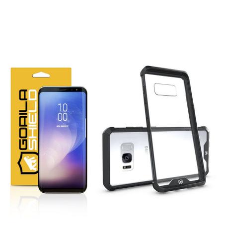 Kit Capa Ultra Slim Air Preta e Película Nano Gel dupla para Samsung Galaxy S8 Plus Gorila Shield Menor preço em Kit Capa Ultra Slim Air Preta e Película Nano Gel dupla para Samsung Galaxy S8 Plus Gorila Shield