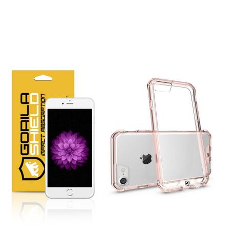 Kit Capa Ultra Slim Air Rosa e Película de vidro dupla para Iphone 6s plus Gorila Shield Menor preço em Kit Capa Ultra Slim Air Rosa e Película de vidro dupla para Iphone 6s plus Gorila Shield