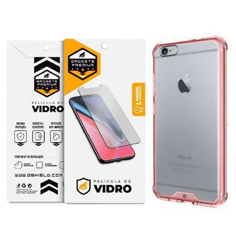 Kit Capa Ultra Slim Air Rosa e Película de vidro dupla para Iphone 6s plus  Gshield - Apple - Kit Capinha e Película para Celular - Magazine Luiza