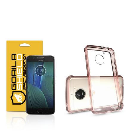Kit Capa Ultra Slim Air Rosa e Película Nano gel dupla para Motorola Moto G5S Plus - Gorila Shield Menor preço em Kit Capa Ultra Slim Air Rosa e Película Nano gel dupla para Motorola Moto G5S Plus - Gorila Shield