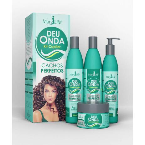 Kit Capilar Deu Onda Cachos Perfeitos 4 Com Oleo de Coco - Mary life Menor preço em Kit Capilar Deu Onda Cachos Perfeitos 4 Com Oleo de Coco - Mary life