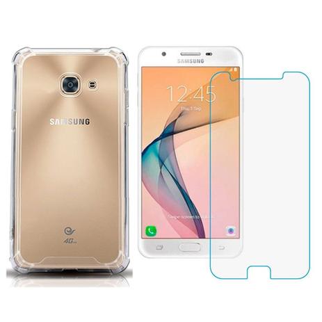 Kit Capinha Silicone Antichoque + Pelicula Vidro Samsung J5 Prime G570 -  HRebros - Kit Capinha e Película para Celular - Magazine Luiza
