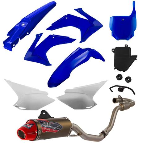 Kit Carenagem C/ Escape 788 Powercore 2 Pro Tork CRF 230 Até 2015 Azul Menor preço em Kit Carenagem C/ Escape 788 Powercore 2 Pro Tork CRF 230 Até 2015 Azul