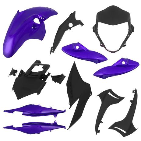 Kit Carenagem Completa Pro Tork CB 300R 2011 Azul Uva Perolizado Menor preço em Kit Carenagem Completa Pro Tork CB 300R 2011 Azul Uva Perolizado