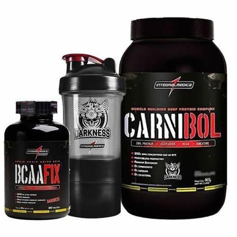 Kit Carnibol Choco 907g + BCAA Fix 400 Tabs + Coqueteleira 400ml - Integralmédica - Integralmedica Menor preço em Kit Carnibol Choco 907g + BCAA Fix 400 Tabs + Coqueteleira 400ml - Integralmédica - Integralmedica