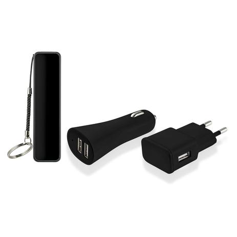 Kit Carregador 3 Em 1 Multilaser Cb081 Com Power Bank Preto Menor preço em Kit Carregador 3 Em 1 Multilaser Cb081 Com Power Bank Preto