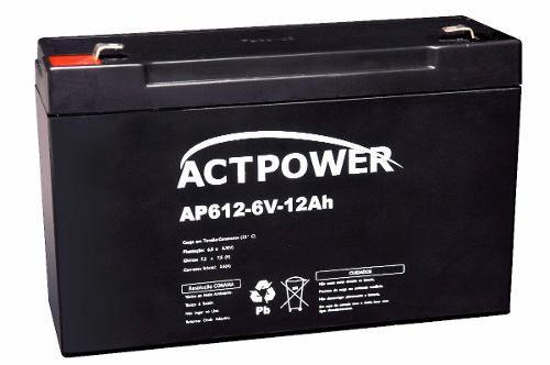 Kit Carregador 6v + Bateria De Gel 6v 12ah Brinquedo Alarme - Act power Menor preço em Kit Carregador 6v + Bateria De Gel 6v 12ah Brinquedo Alarme - Act power