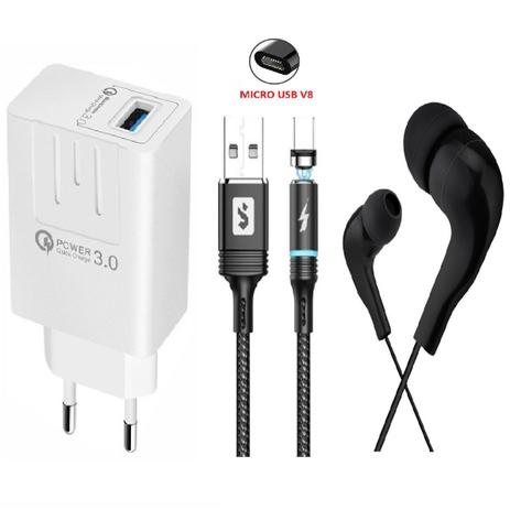 Kit Carregador + Cabo Magnético Fone para Celular Motorola Moto G5 G5S Plus G4 - Sumexr é boa?