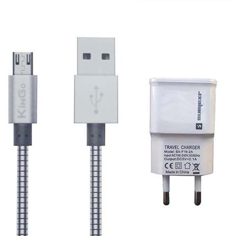 Kit Carregador Metalico Para Asus Zenfone 3 Cabo Usb V8 E Fonte Kingo No Magalu Magazine Luiza