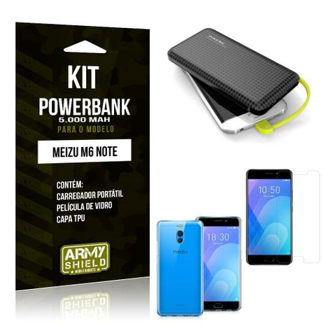 Kit Carregador Portátil 5K Meizu M6 Note Powerbank + Capa + Película de Vidro - Armyshield é boa?