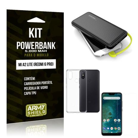 Kit Carregador Portátil 5K Mi A2 Lite Powerbank 5000mah + Capa + Película de Vidro - Armyshield é ruim? Kit Carregador Portátil 5K Mi A2 Lite Powerbank 5000mah + Capa + Película de Vidro - Armyshield é boa?