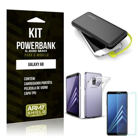 Kit Carregador Portátil 5K Tipo C Galaxy A8 Powerbank + Capa + Película de Vidro - Armyshield Menor preço em Kit Carregador Portátil 5K Tipo C Galaxy A8 Powerbank + Capa + Película de Vidro - Armyshield