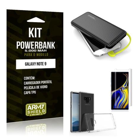Kit Carregador Portátil 5K Tipo C Galaxy Note 9 Powerbank + Capa + Película de Vidro - Armyshield Menor preço em Kit Carregador Portátil 5K Tipo C Galaxy Note 9 Powerbank + Capa + Película de Vidro - Armyshield