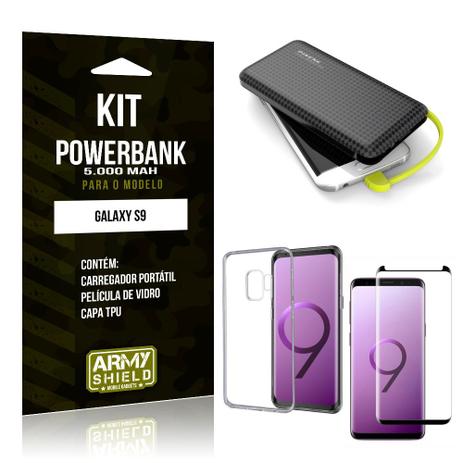 Kit Carregador Portátil 5K Tipo C Galaxy S9 Powerbank + Capa + Película de Vidro - Armyshield Menor preço em Kit Carregador Portátil 5K Tipo C Galaxy S9 Powerbank + Capa + Película de Vidro - Armyshield
