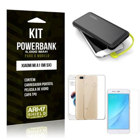 Kit Carregador Portátil 5K Tipo C Mi A1 Powerbank + Capa + Película de Vidro - Armyshield Menor preço em Kit Carregador Portátil 5K Tipo C Mi A1 Powerbank + Capa + Película de Vidro - Armyshield