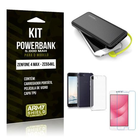 Kit Carregador Portátil 5K Zenfone 4 Max Powerbank 5000mah + Capa + Película de Vidro - Armyshield Menor preço em Kit Carregador Portátil 5K Zenfone 4 Max Powerbank 5000mah + Capa + Película de Vidro - Armyshield