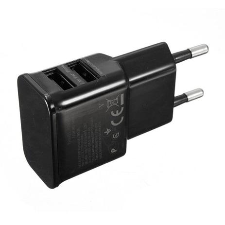 Kit carregador tomada e cabo micro-usb (v8) duplo 2a plugx preto Menor preço em Kit carregador tomada e cabo micro-usb (v8) duplo 2a plugx preto