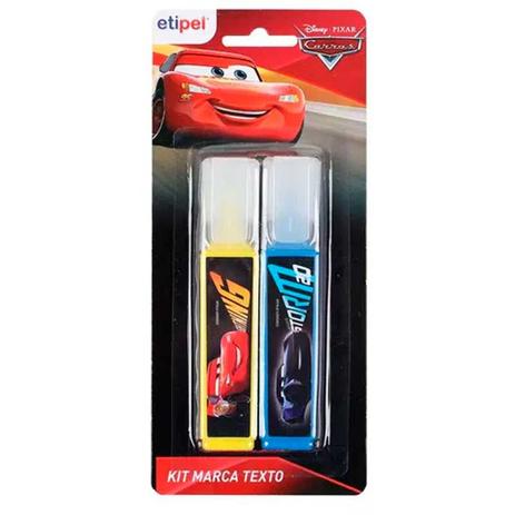 Menor preço em Kit Carros Caneta Marca Texto Infantil Com 2 Peças - Etipel