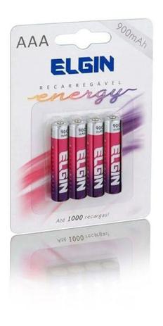 Kit cartela 4 pilha aaa palito 900mah recarregável - Elgin Menor preço em Kit cartela 4 pilha aaa palito 900mah recarregável - Elgin