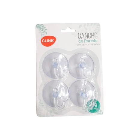 Kit Cartelas Gancho De Parede Ventosa Com 4 Unidades Cada - Clink Menor preço em Kit Cartelas Gancho De Parede Ventosa Com 4 Unidades Cada - Clink