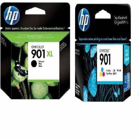Kit cartucho de tinta hp 901xl preto e 901 color original Menor preço em Kit cartucho de tinta hp 901xl preto e 901 color original
