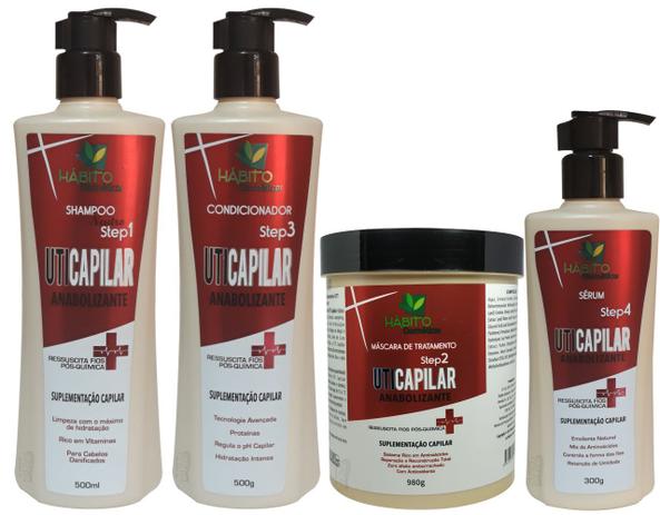 Kit Cauterização Capilar Reconstrução Cabelo Com Luzes Hidratação Profissional - Hábito Cosméticos Menor preço em Kit Cauterização Capilar Reconstrução Cabelo Com Luzes Hidratação Profissional - Hábito Cosméticos