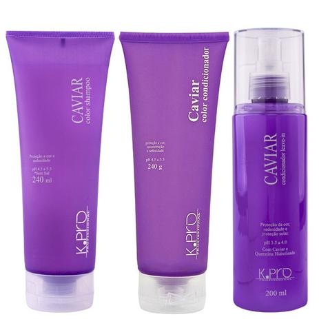 Kit Caviar Intense Shampoo 240ml + Condicionador 240g + Leave-In 200ml - K.Pro Menor preço em Kit Caviar Intense Shampoo 240ml + Condicionador 240g + Leave-In 200ml - K.Pro