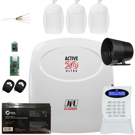 Kit Central Active 20 Ultra Com Modulo Ethernet E Sensores Jfl - Jfl alarmes Menor preço em Kit Central Active 20 Ultra Com Modulo Ethernet E Sensores Jfl - Jfl alarmes