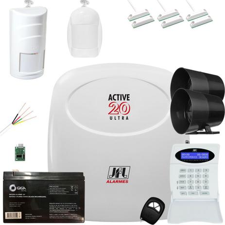 Kit Central Active 20 Ultra Com Sensores Tec 550 E Idx 1001 Jfl - Jfl alarmes Menor preço em Kit Central Active 20 Ultra Com Sensores Tec 550 E Idx 1001 Jfl - Jfl alarmes