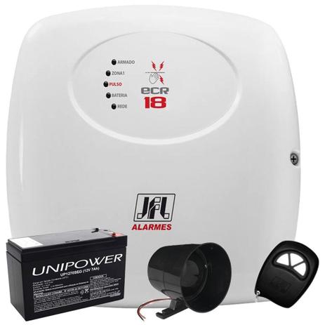 Kit Central Choque Cerca Elétrica Ecr18 Alarme Com Controle - Jfl Menor preço em Kit Central Choque Cerca Elétrica Ecr18 Alarme Com Controle - Jfl