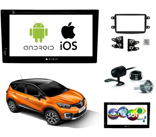 Kit Central Multimidia Dvd Captur + Tv + Espelhamento Ios - E-tech Menor preço em Kit Central Multimidia Dvd Captur + Tv + Espelhamento Ios - E-tech
