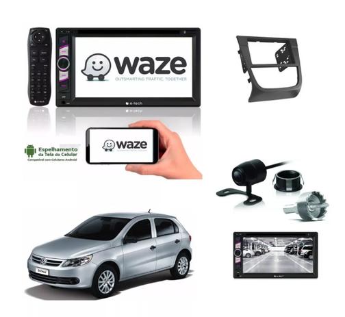 Kit Central Multimidia Dvd Golg5 + Moldura + Camera + Sensor De Estacionamento Preto - E-tech Menor preço em Kit Central Multimidia Dvd Golg5 + Moldura + Camera + Sensor De Estacionamento Preto - E-tech