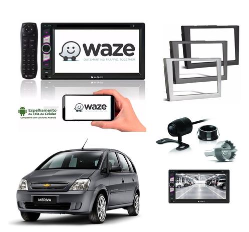 Kit Central Multimidia Dvd Meriva + Moldura + Camera - E-tech Menor preço em Kit Central Multimidia Dvd Meriva + Moldura + Camera - E-tech