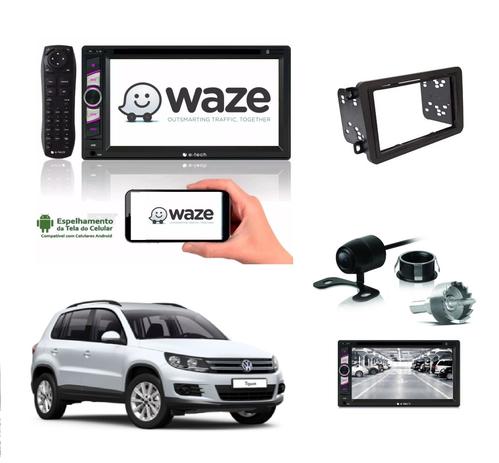 Kit Central Multimidia Dvd Tiguan + Moldura + Camera - E-tech Menor preço em Kit Central Multimidia Dvd Tiguan + Moldura + Camera - E-tech