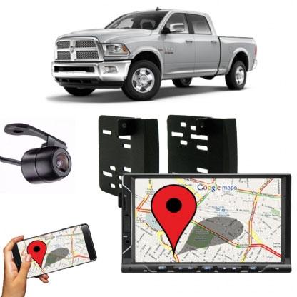 Kit Central Multimídia FIT + Moldura 2 Din Dodge Ram + Câmera Ré - Vinisound + Menor preço em Kit Central Multimídia FIT + Moldura 2 Din Dodge Ram + Câmera Ré - Vinisound +