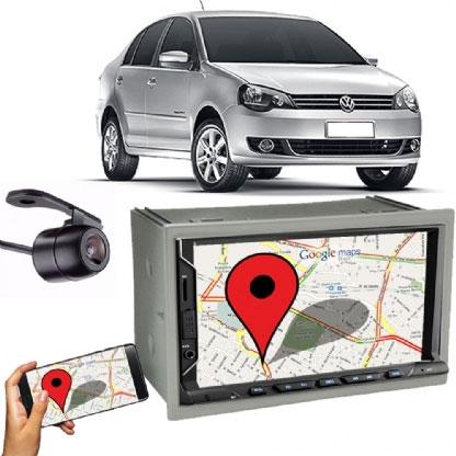 Kit Central Multimídia FIT + Moldura 2 Din Renault Polo + Câmera Ré - Vinisound Menor preço em Kit Central Multimídia FIT + Moldura 2 Din Renault Polo + Câmera Ré - Vinisound