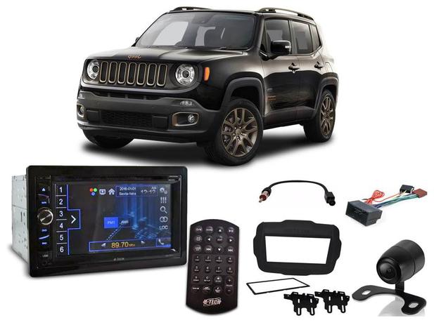 Kit Central Multimídia H-Tech HDV-4010 C/ Cam de ré + Chicotes e Moldura Jeep Renegade PCD até 2017 - Positron Menor preço em Kit Central Multimídia H-Tech HDV-4010 C/ Cam de ré + Chicotes e Moldura Jeep Renegade PCD até 2017 - Positron