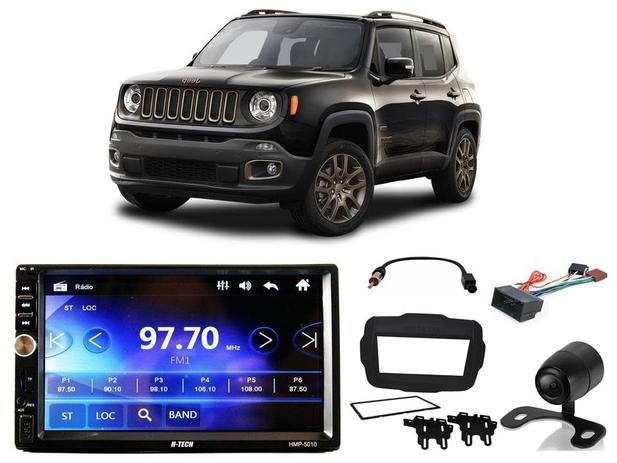Kit Central Multimídia H-Tech HMP-5010 C/ Cam de ré + Chicotes e Moldura Jeep Renegade PCD até 2017 Menor preço em Kit Central Multimídia H-Tech HMP-5010 C/ Cam de ré + Chicotes e Moldura Jeep Renegade PCD até 2017