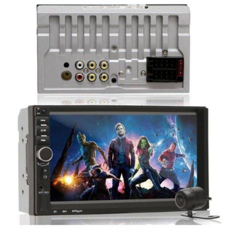 Kit Central Multimidia Mp5 7 Pol Bt USB S/ Leitor DVD com Camera de Re Voolt Menor preço em Kit Central Multimidia Mp5 7 Pol Bt USB S/ Leitor DVD com Camera de Re Voolt