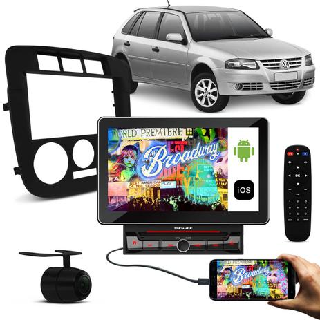 Kit Central Multimídia Shutt Broadway 10.1 Pol BT Espelhamento USB + Moldura Gol G4 06 a 14 Preto Menor preço em Kit Central Multimídia Shutt Broadway 10.1 Pol BT Espelhamento USB + Moldura Gol G4 06 a 14 Preto