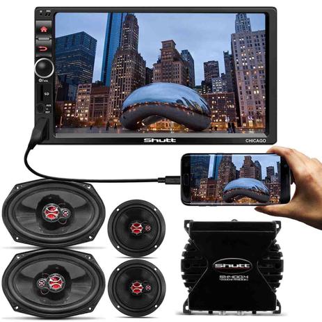 Kit Central Multimídia Shutt Chicago 7” Bluetooth Android IOS + Kit Fácil Foxer + Módulo Shutt 400W é boa?