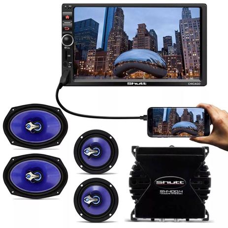 Kit Central Multimídia Shutt Chicago 7” Bluetooth Android IOS + Kit Fácil Shutt + Módulo 400W RMS é ruim? Kit Central Multimídia Shutt Chicago 7” Bluetooth Android IOS + Kit Fácil Shutt + Módulo 400W RMS é boa?