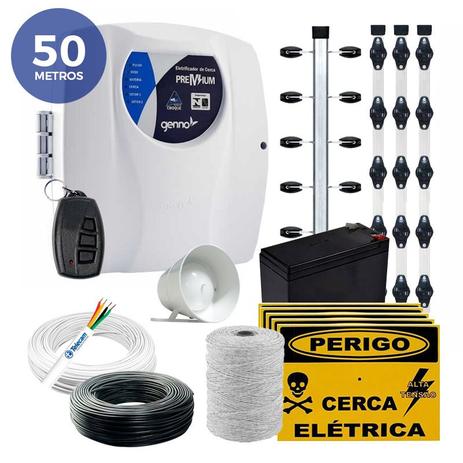 Kit Cerca Elétrica Industrial Genno Shock Premium para 50 Metros. Menor preço em Kit Cerca Elétrica Industrial Genno Shock Premium para 50 Metros.