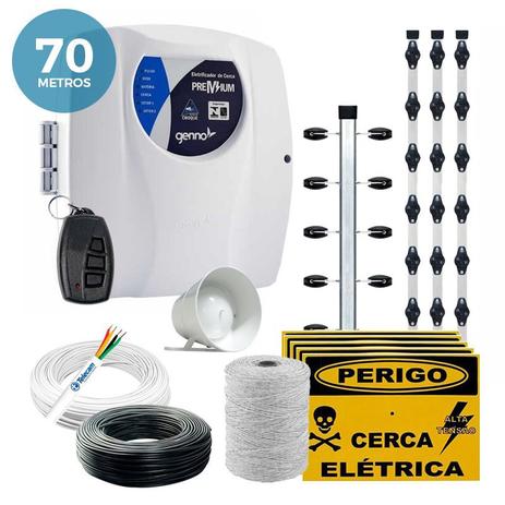 Kit Cerca Elétrica Industrial Genno Shock Premium para 70 Metros (Sem Bateria). Menor preço em Kit Cerca Elétrica Industrial Genno Shock Premium para 70 Metros (Sem Bateria).